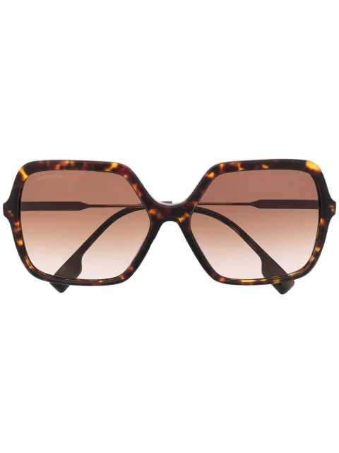oversized-frame Icon-stripe sunglasses