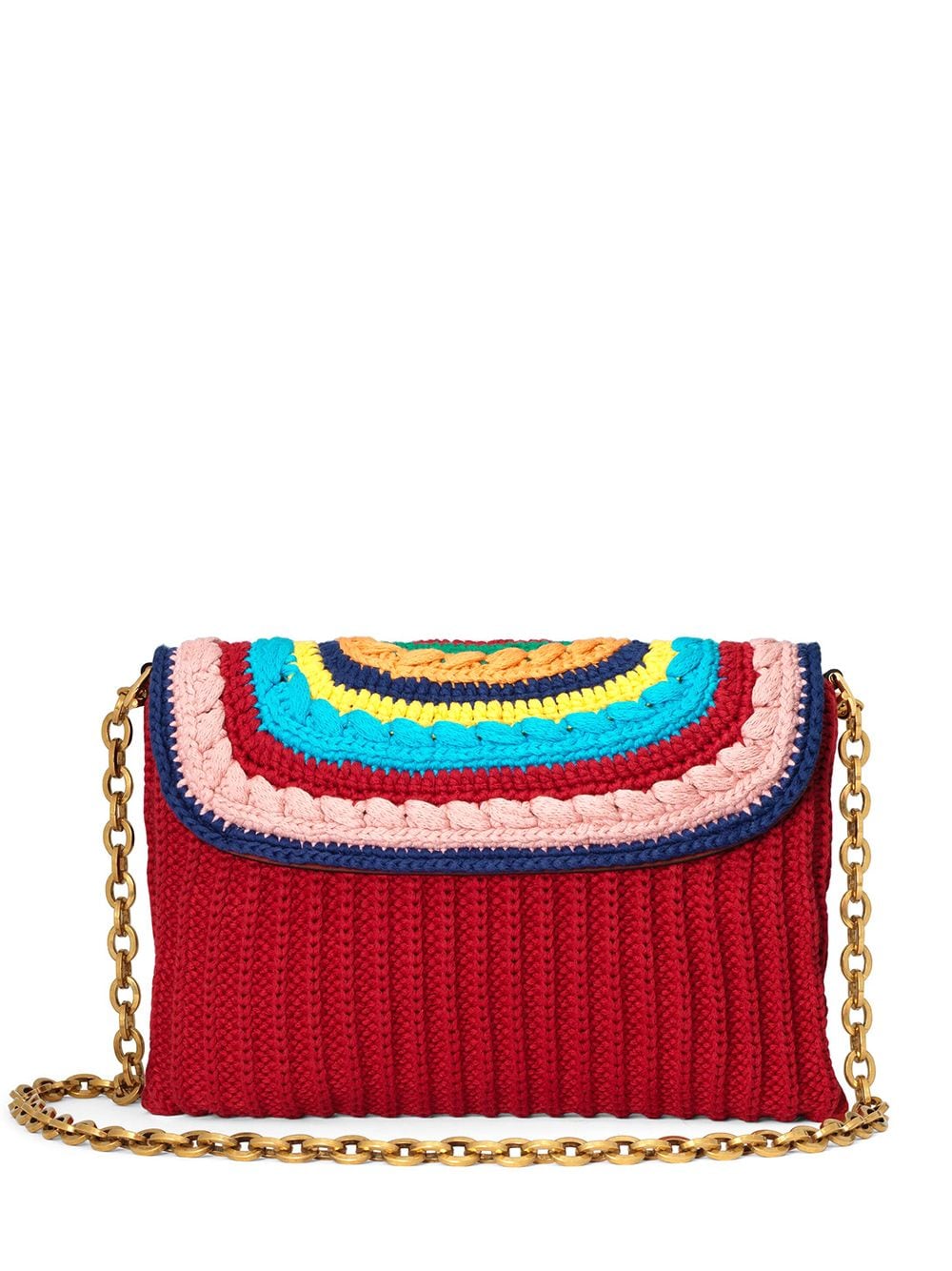 Gucci Multicoloured 1955 Horsebit Crochet Tote Bag in Pink