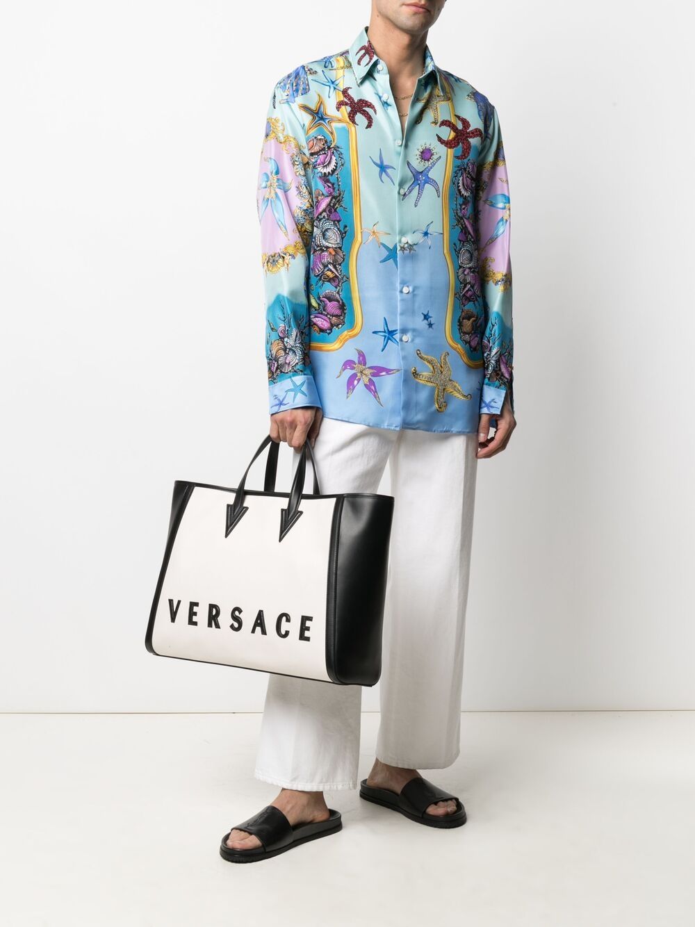 Versace Multicoloured Trésor De La Mer Print Silk Shirt - Shirts from  Brother2Brother UK