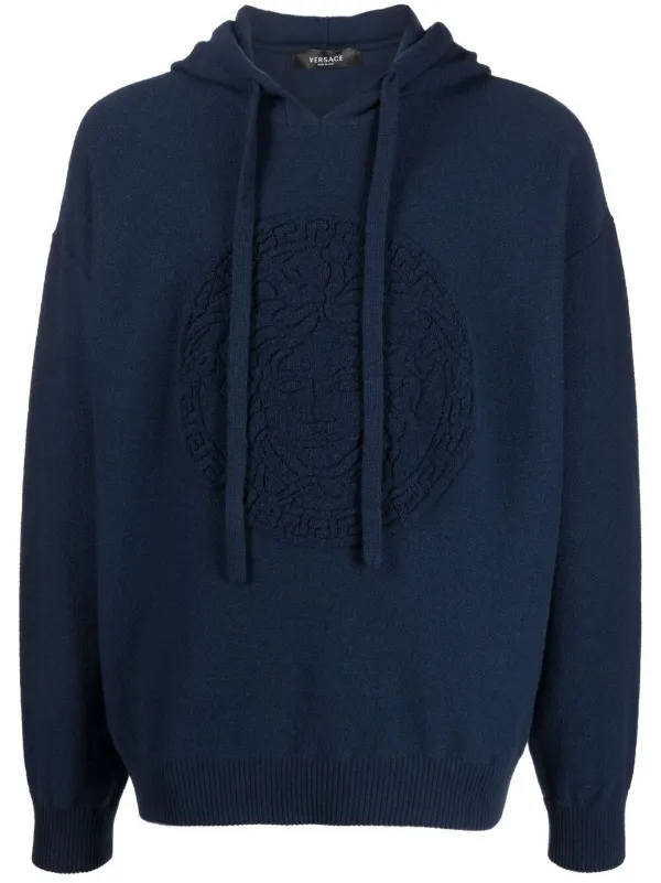 versace hoodie blue