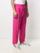 Versace embroidered-logo pressed-crease trousers