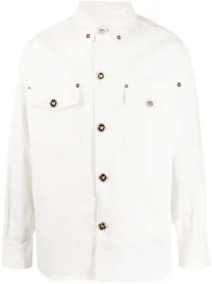 longline white denim jacket