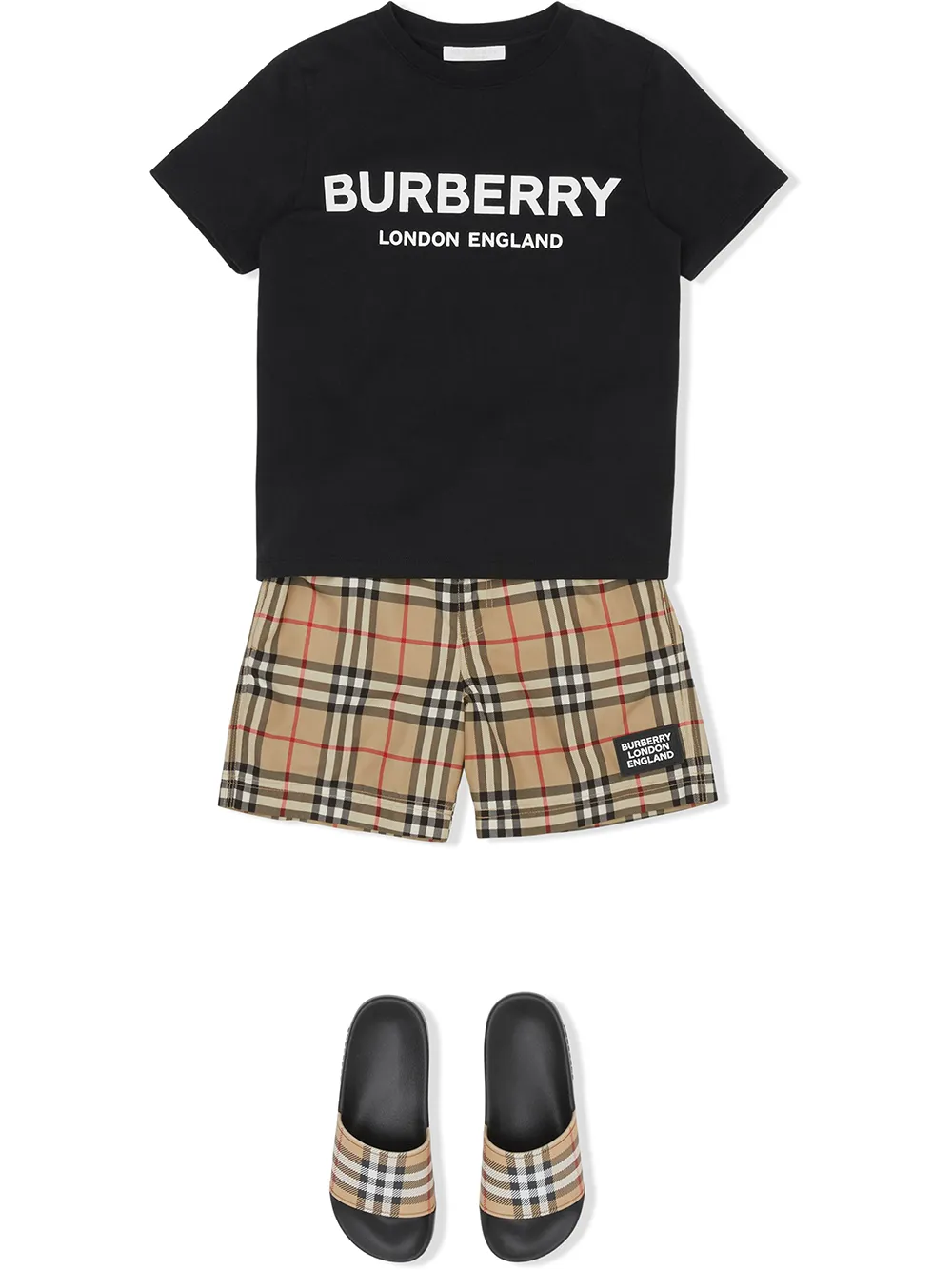 фото Burberry kids плавки-шорты в клетку vintage check