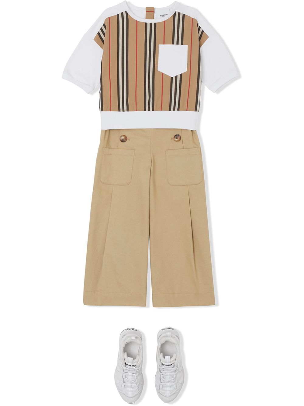 фото Burberry kids футболка с отделкой icon stripe