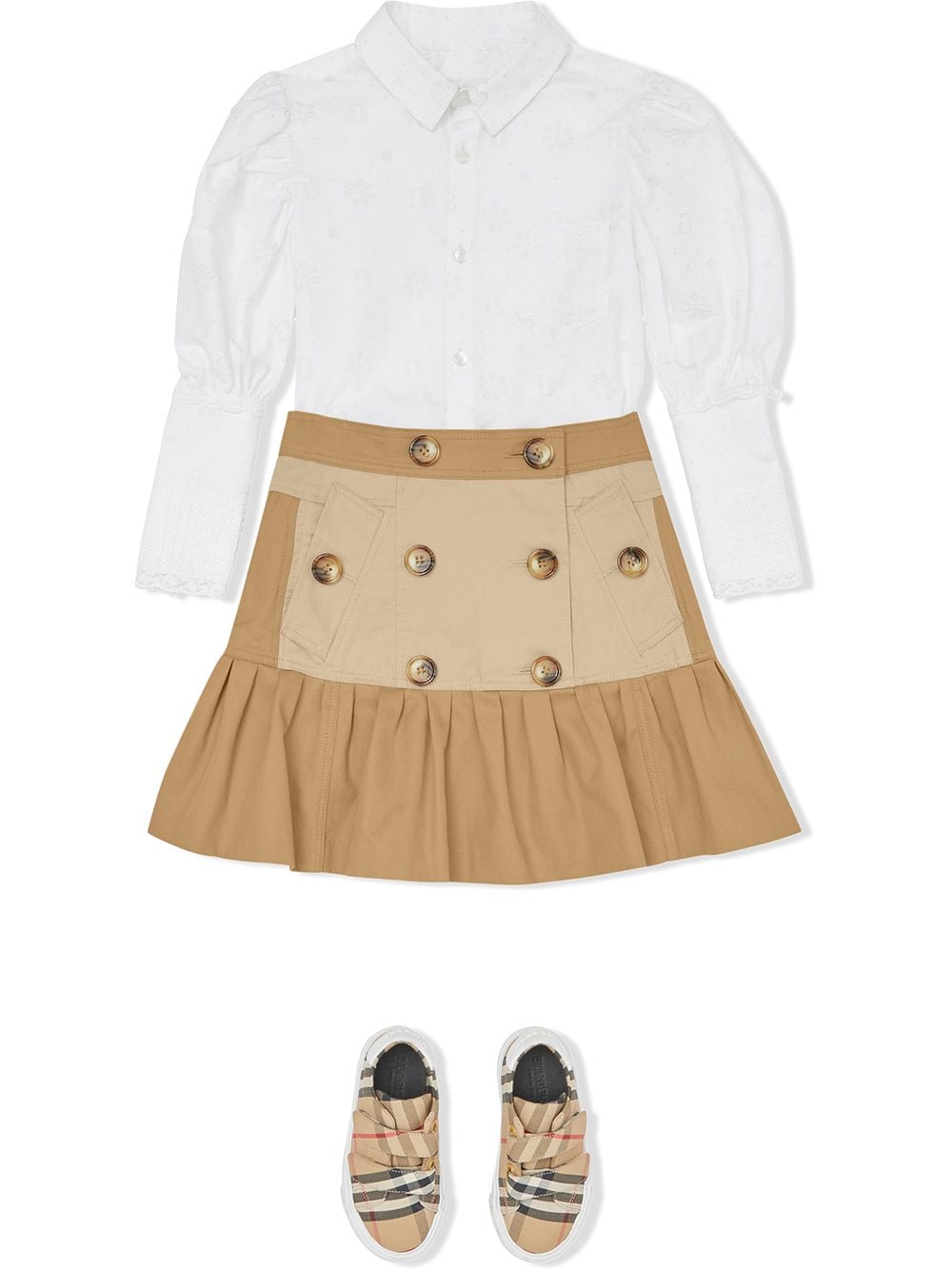 фото Burberry kids твиловая юбка