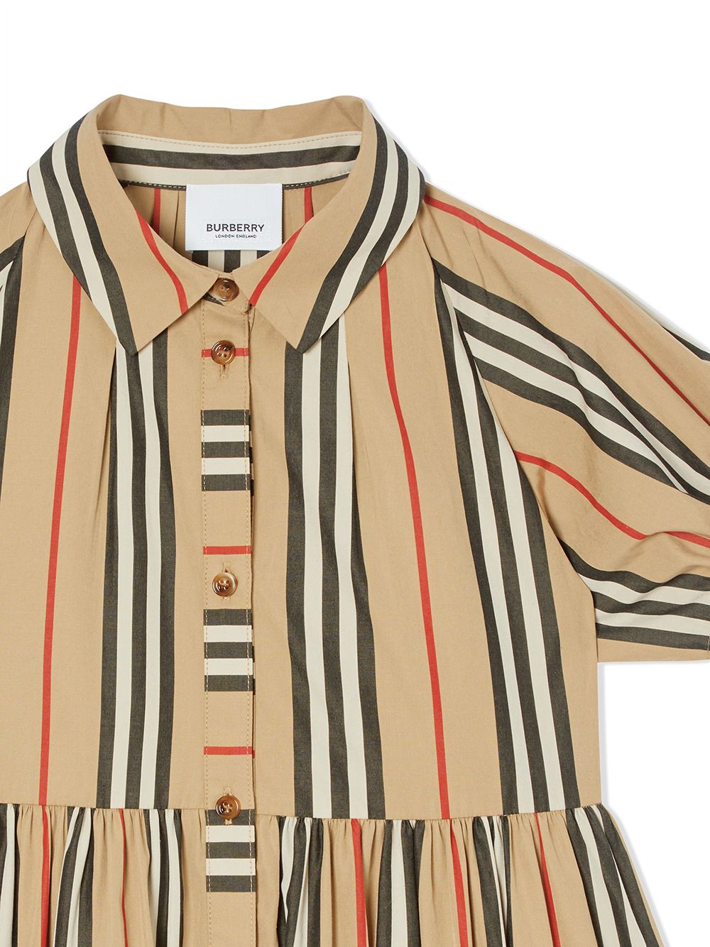 фото Burberry kids поплиновое платье в полоску icon stripe