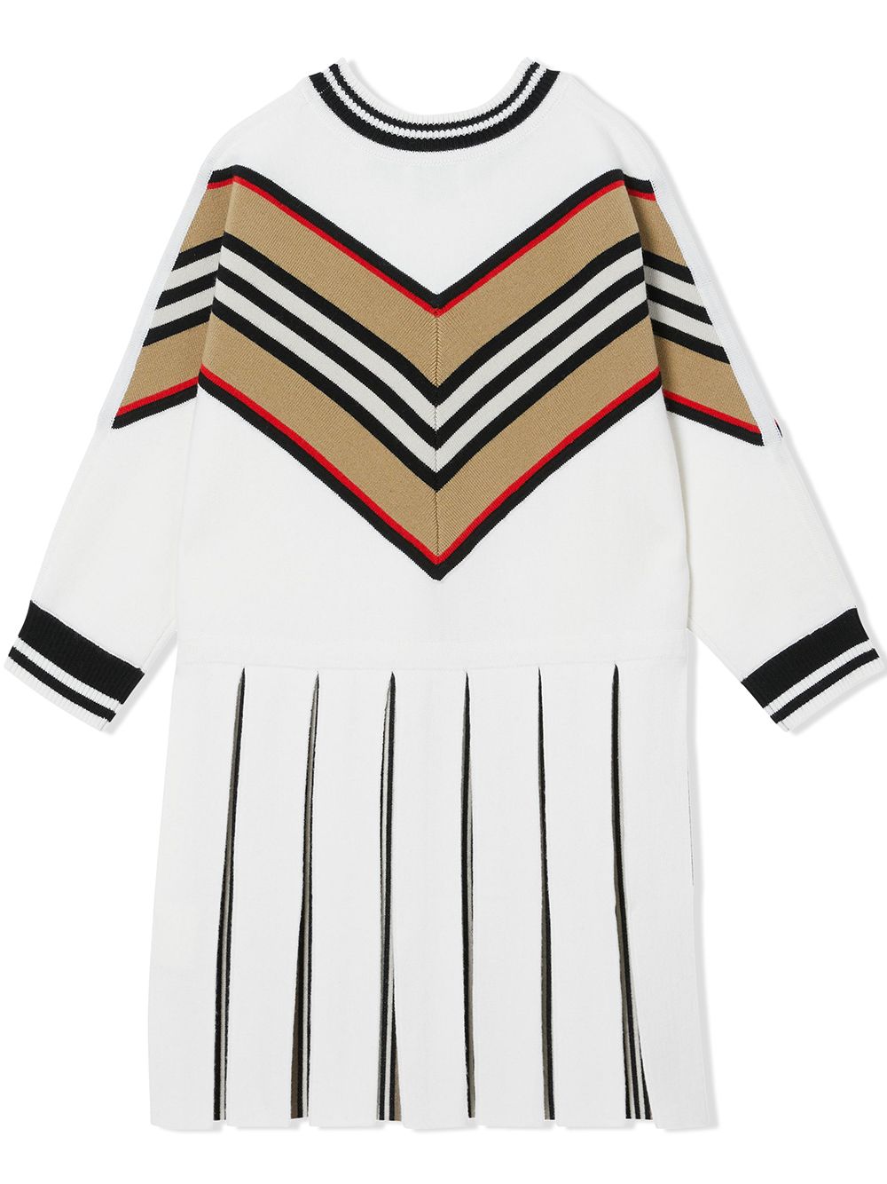 фото Burberry kids плиссированное платье в полоску icon stripe