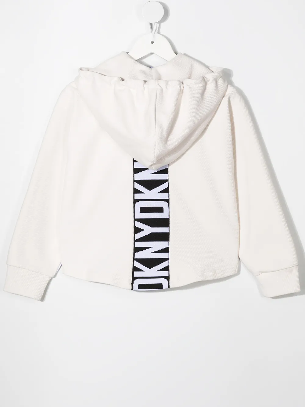 фото Dkny kids худи на молнии с контрастной полоской и логотипом