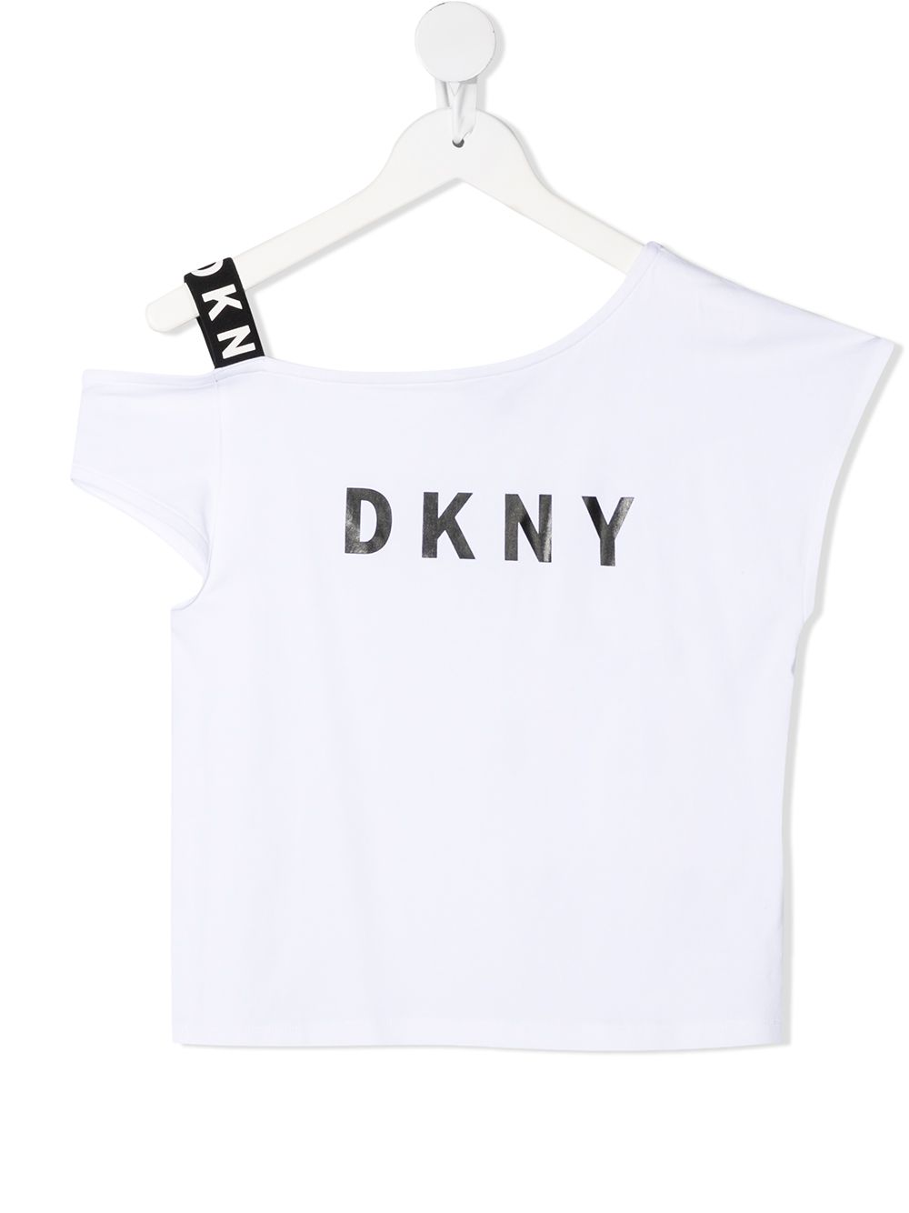 фото Dkny kids футболка асимметричного кроя с логотипом