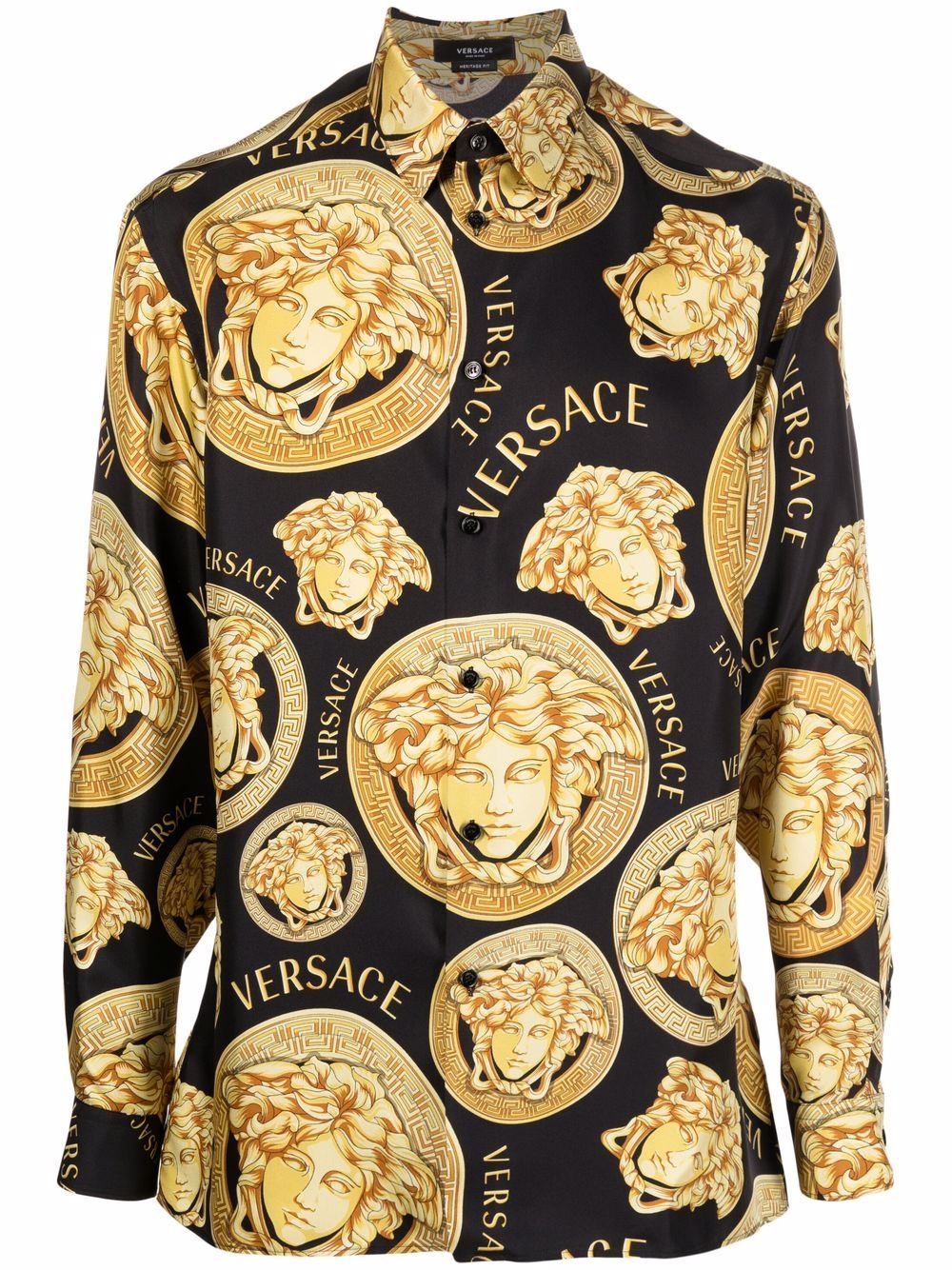 VERSACE MEDUSA-PRINT SILK SHIRT