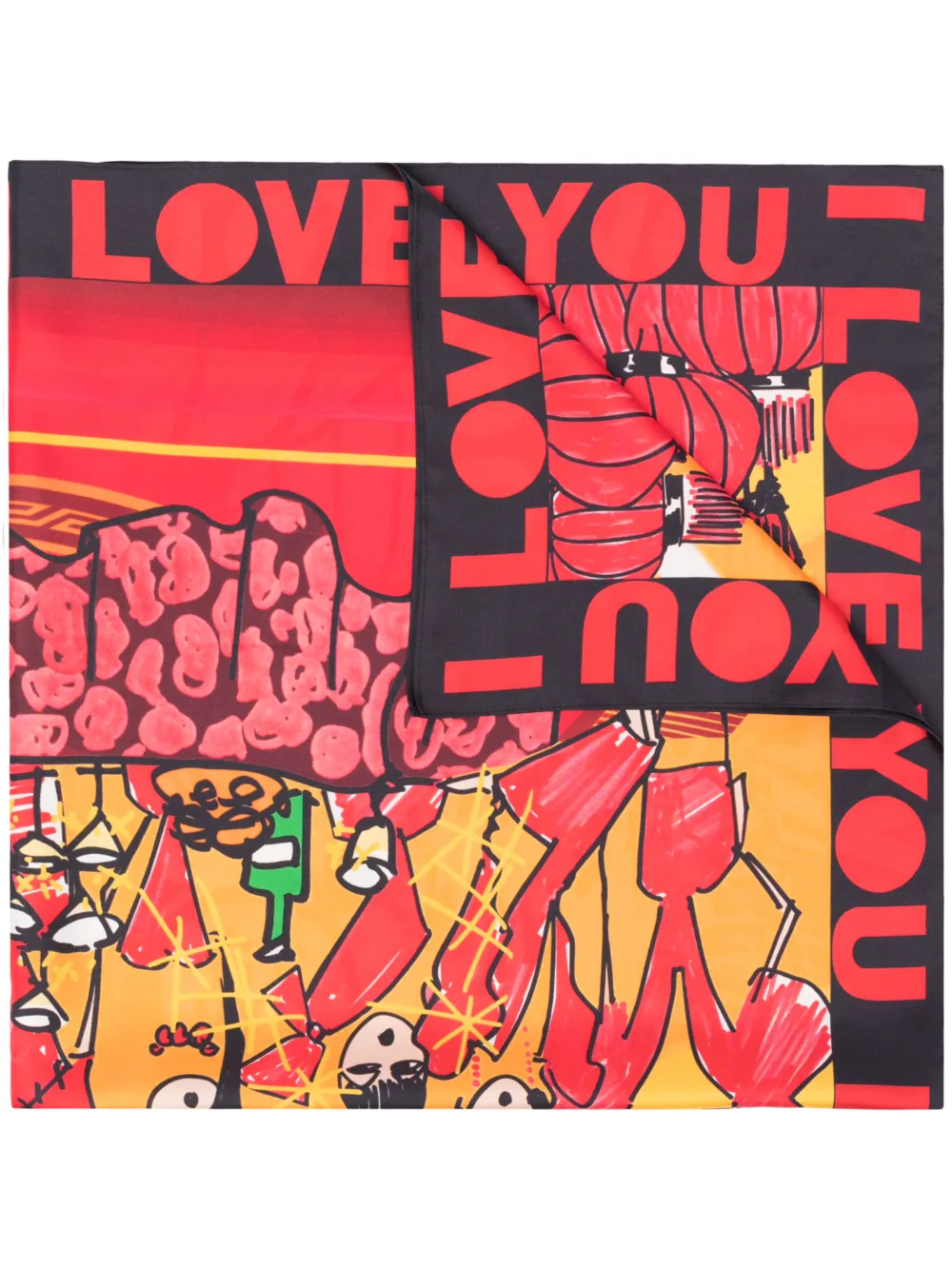 AZ FACTORY foulard imprimé Nouvel An lunaire - Rouge Top Merken Winkel