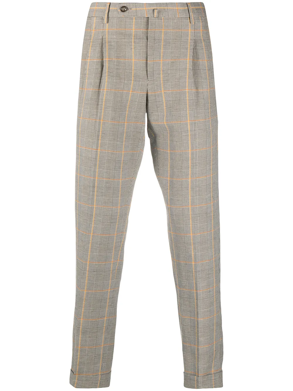 Pt01 pressed check trousers | Neutrals | Image 1