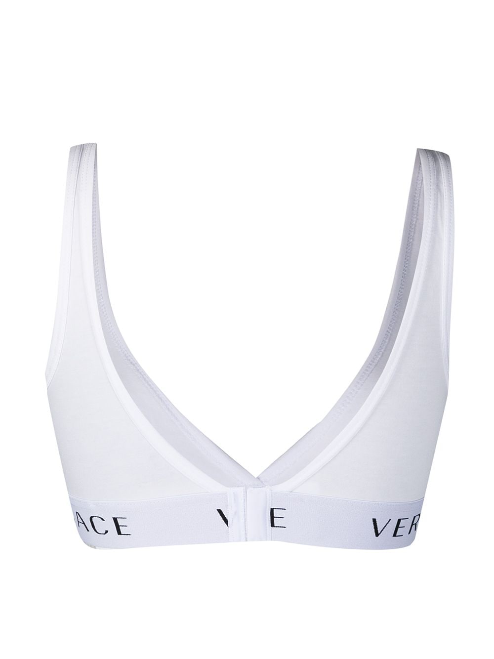 Versace Triangel-bh met logoband - Wit