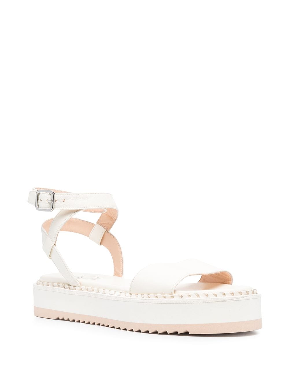 Shop Agl Attilio Giusti Leombruni Myrte Flatform Sandals In White