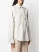 Aeron curved hem buttoned shirt-jacket