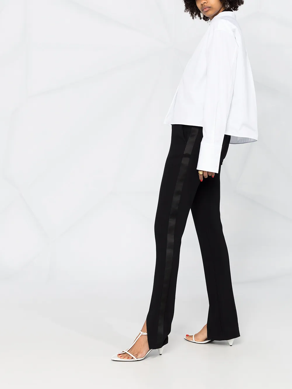 Shop Jil Sander collarless truck-detail shirt with Express Delivery ...