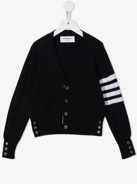 Thom Browne Kids cárdigan con motivo 4-Bar