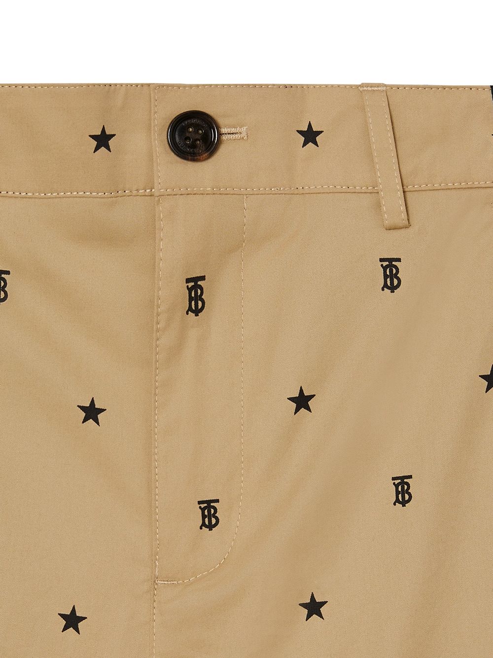 фото Burberry kids teen star & monogram-print tailored shorts