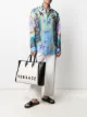 Image 2 of Versace two-tone logo-print tote bag