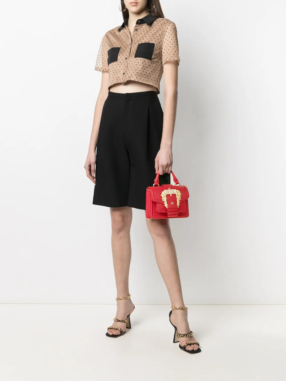 фото Versace jeans couture мини-сумка с пряжкой