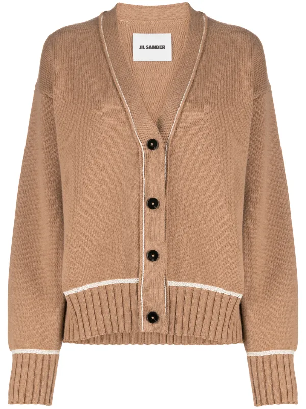 contrast stripe cardigan