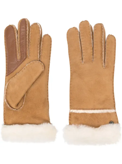 UGG logo plaque gloves
