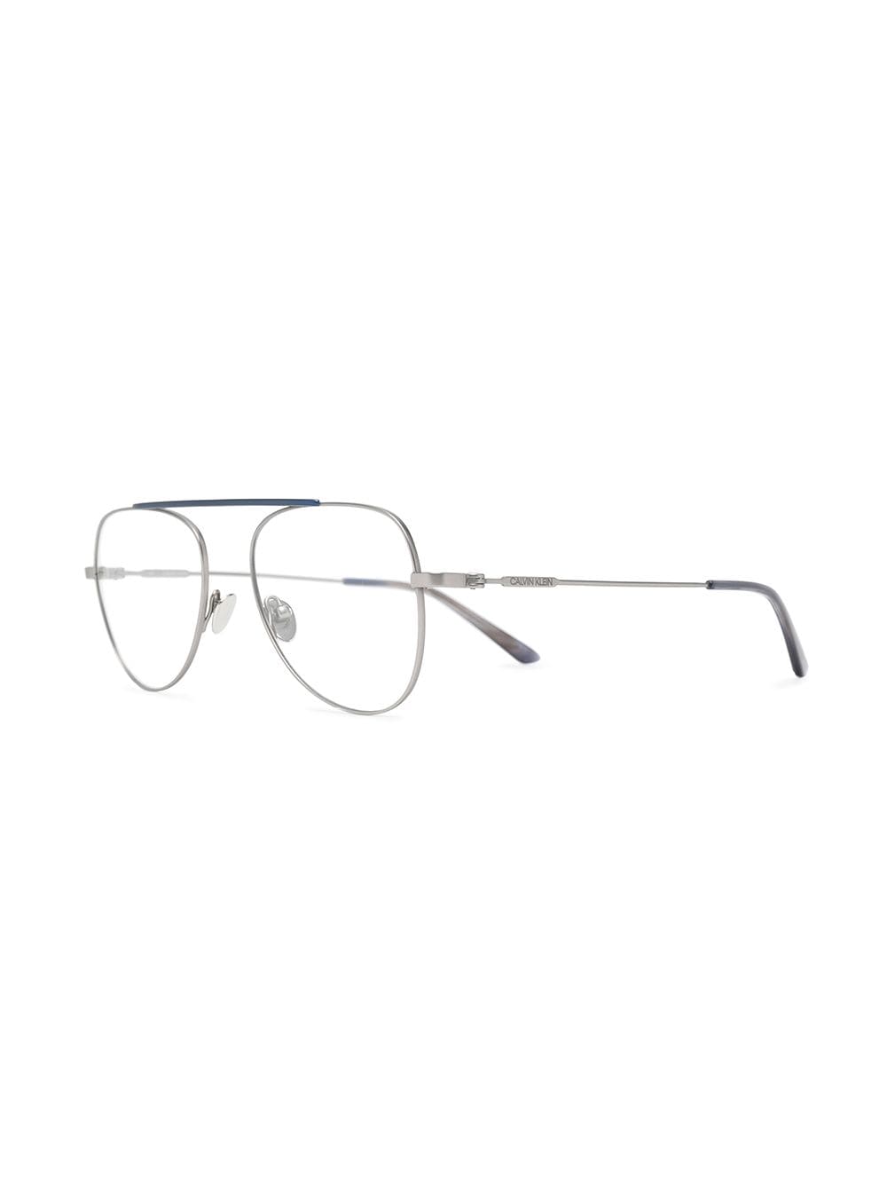 Shop Calvin Klein Pilot-frame Glasses In Grey