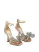 Image 2 of Jimmy Choo Mana 100mm crystal-bow sandals