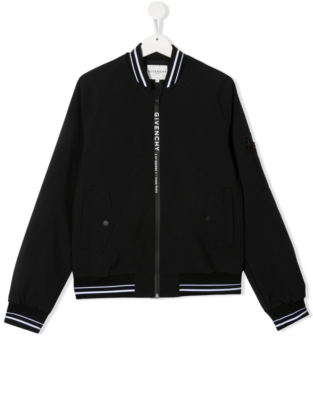 Shop Givenchy Logo-trim Bomber Jacket In Black