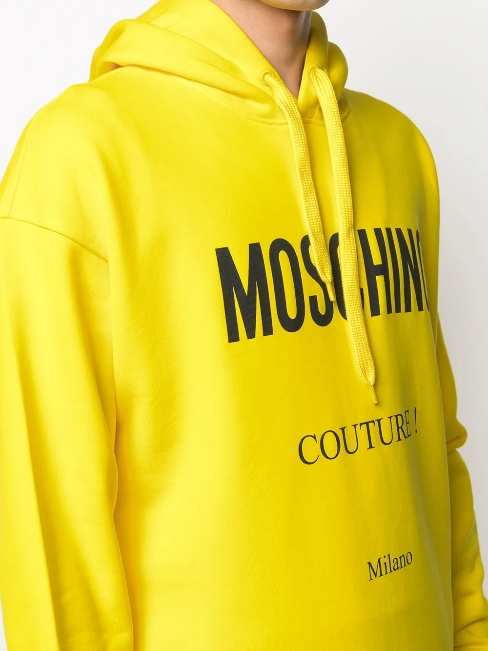yellow moschino hoodie