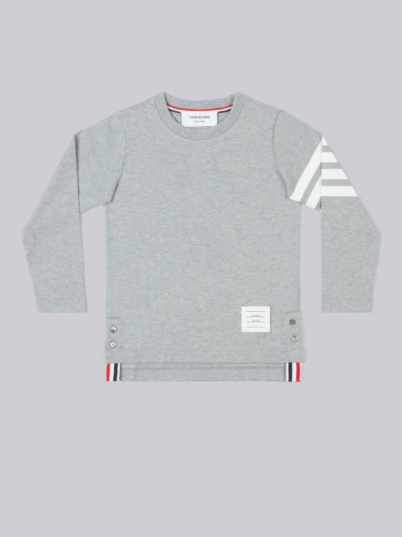 Light Grey Cotton Jersey 4-Bar Long 