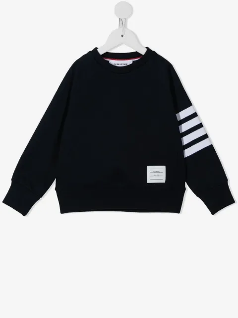 Thom Browne Kids loopback jersey 4-Bar sweatshirt