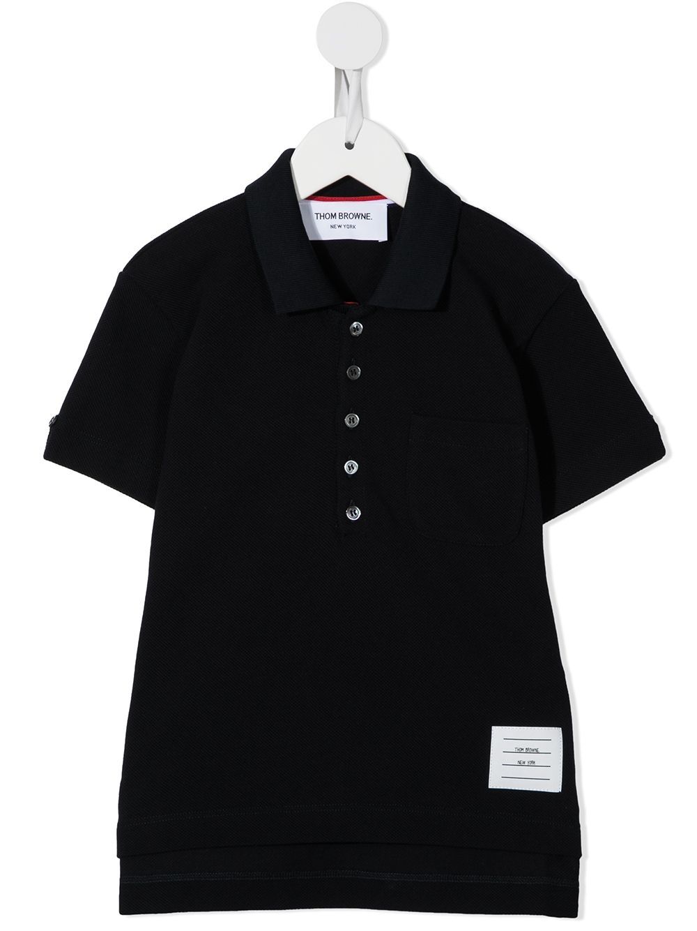 Thom Browne Classic Short Sleeve Polo Shirt In Blue