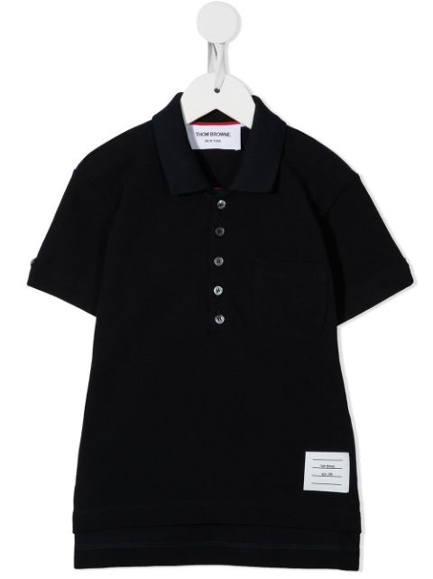 Thom Browne Kids classic short sleeve polo shirt