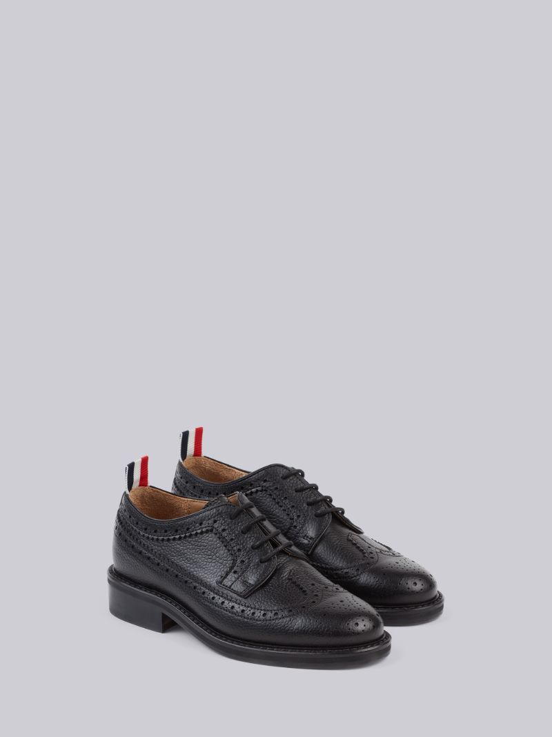 thom browne black classic longwing brogues