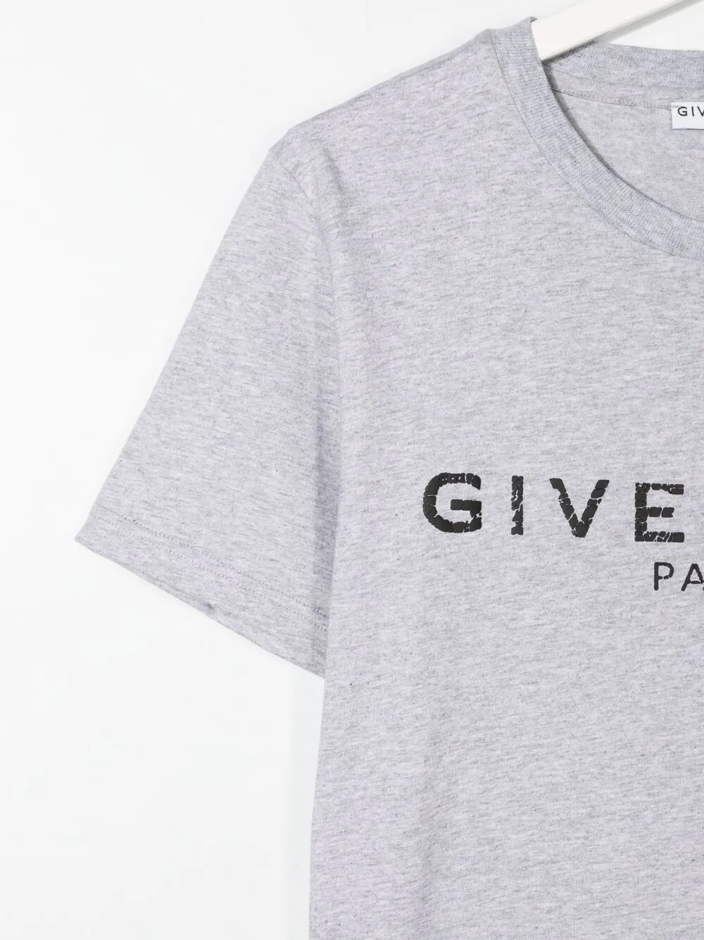 фото Givenchy kids меланжевая футболка с логотипом