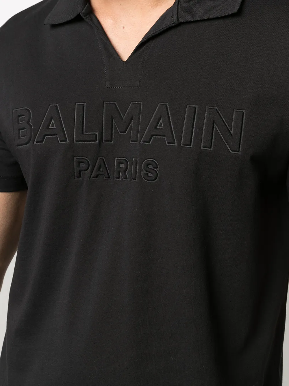 фото Balmain футболка с тисненым логотипом