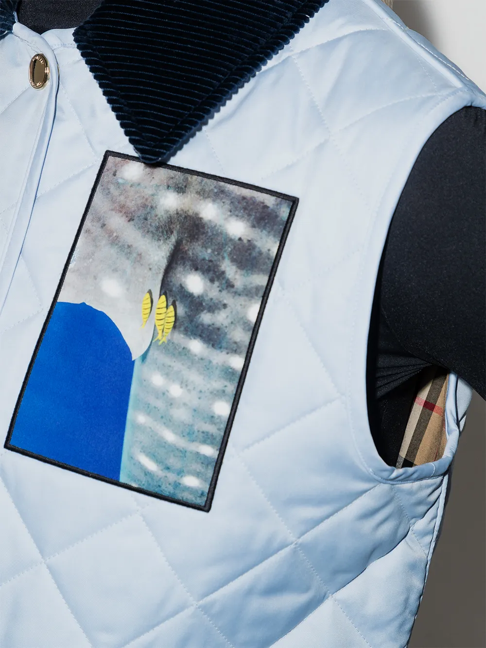 фото Burberry стеганый жилет с принтом