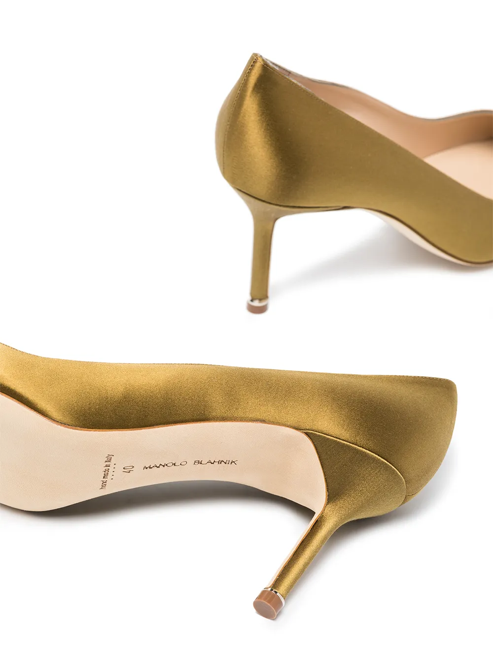 Image 2 of Manolo Blahnik Hangisi 70mm satin pumps