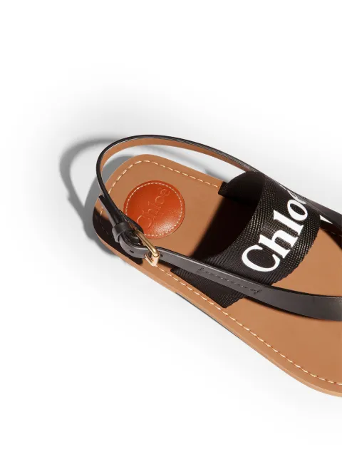 ChloÃ© Woody Slingback Flat Sandals - Farfetch