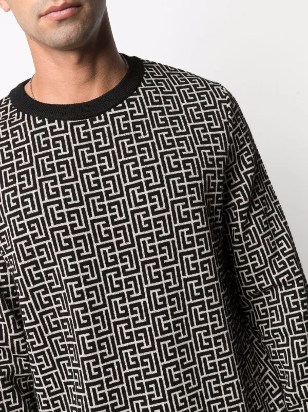 Balmain all-over Monogram Sweater 