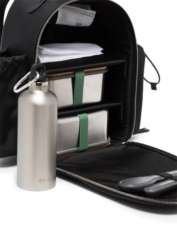 backpack with triangle logo