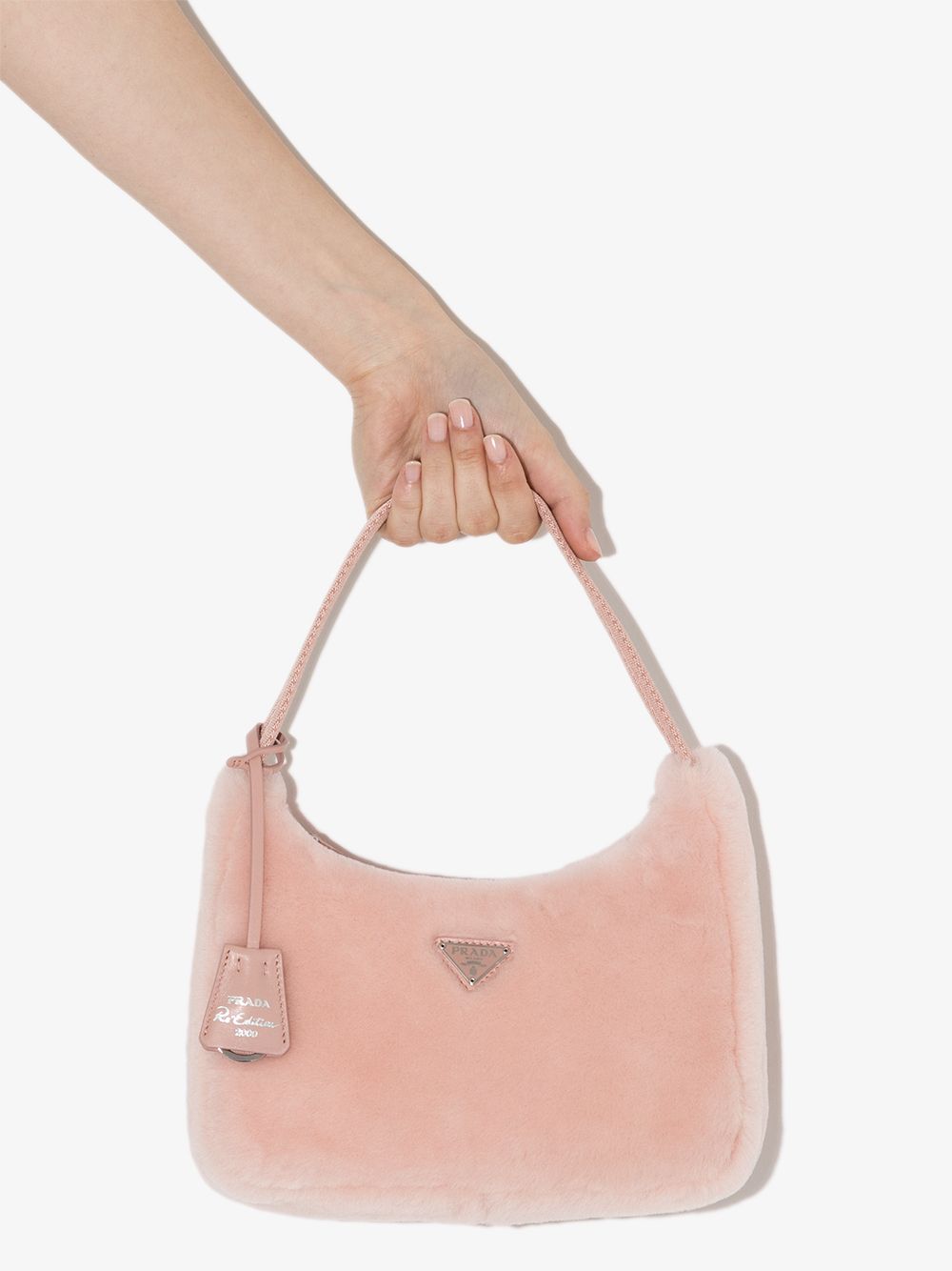 Prada Women's Re-Edition Shearling Mini Shoulder Bag