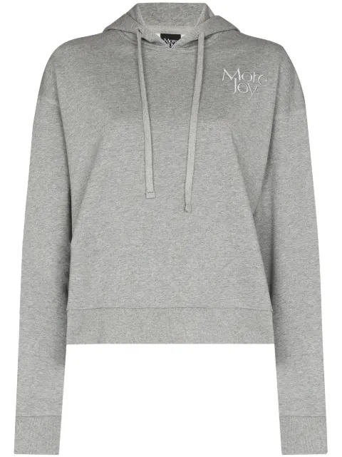More Joy logo-embroidered cropped hoodie