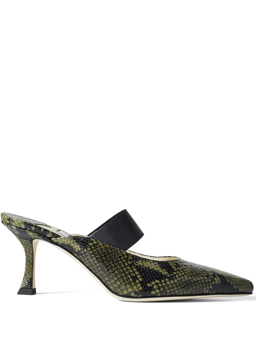 

Jimmy Choo snake print 70mm slip-on pumps - Green