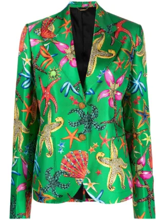 Versace Trésor De La Mer Print Blazer 