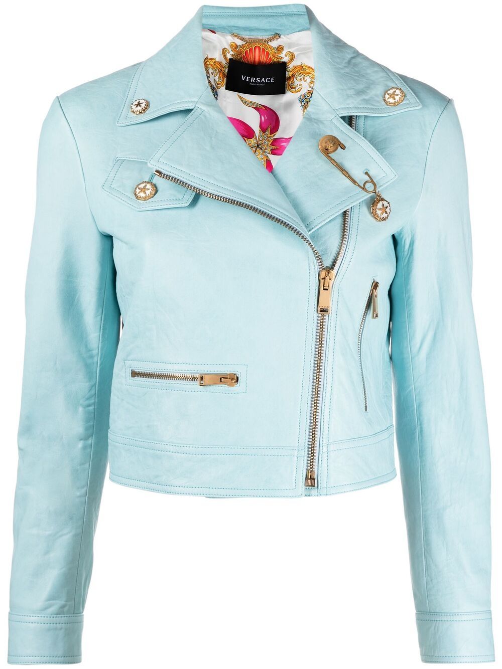 фото Versace куртка с декором safуty pin