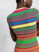Versace striped ribbed-knit minidress