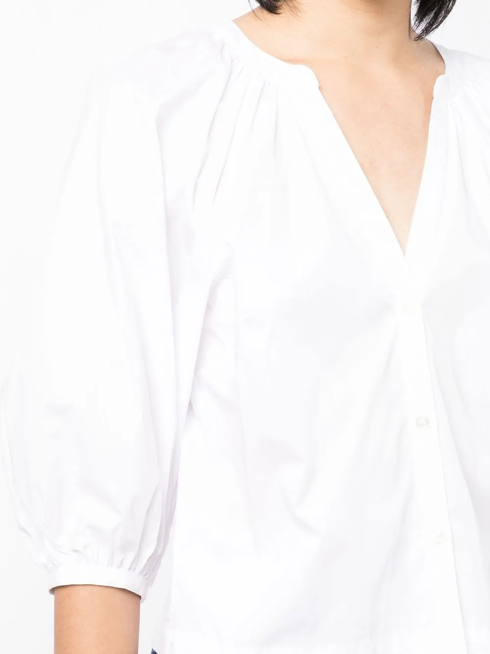 STAUD Button-up blouse Wit