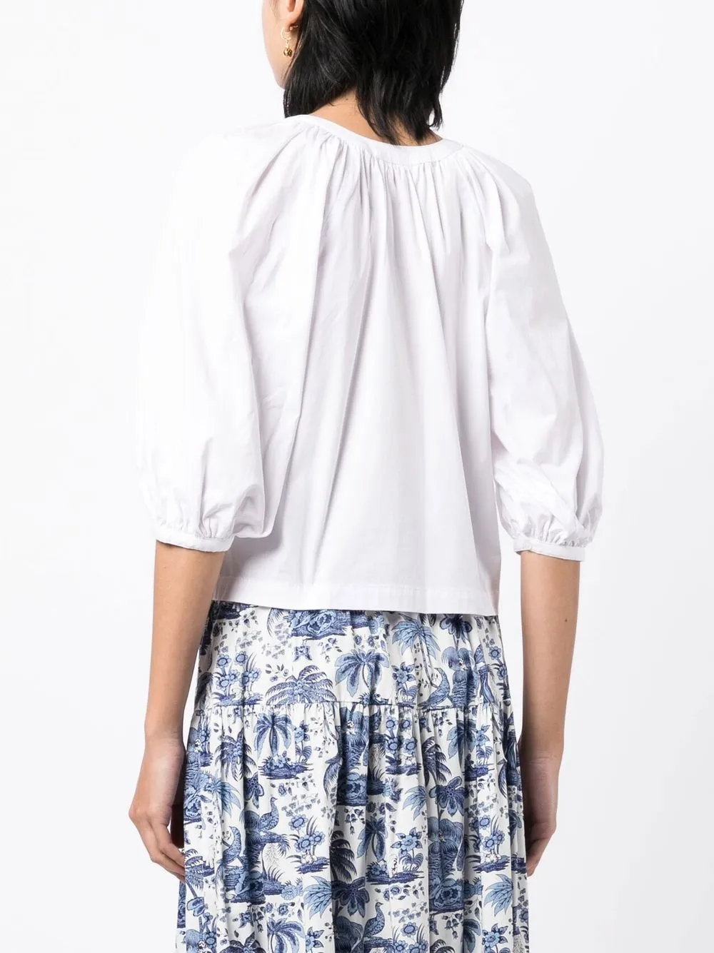 STAUD Button-up blouse Wit